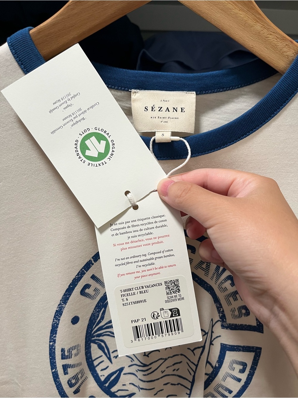 Sezane NWT Club Vacances T-shirt - Picture 6 of 6
